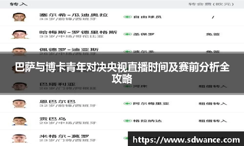 巴萨与博卡青年对决央视直播时间及赛前分析全攻略